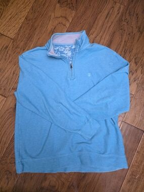 Izod Light Blue Quarter-Zip Sweater